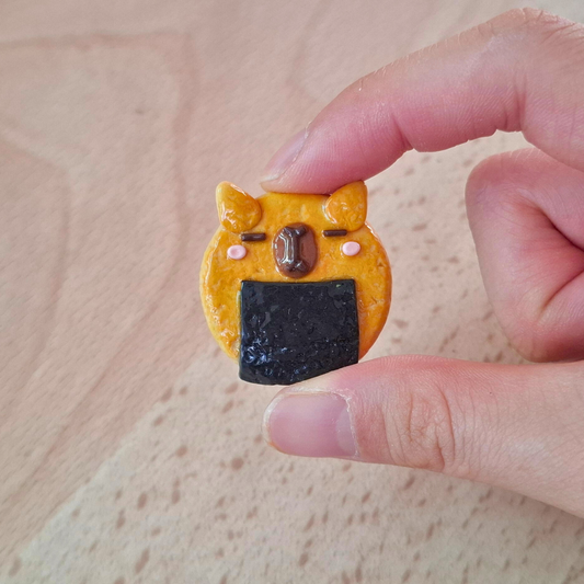 Capybara Senbei Cracker Magnet | Handmade Polymer Clay Magnet
